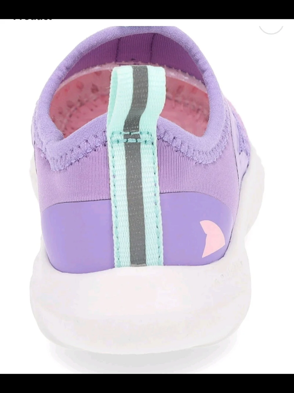 Rugged Shark Kids' Pink Purple Slip-On Water Shoe Size 2